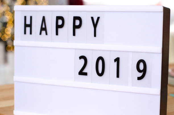 istock The label with the inscription happy 2019 year. 1089405096