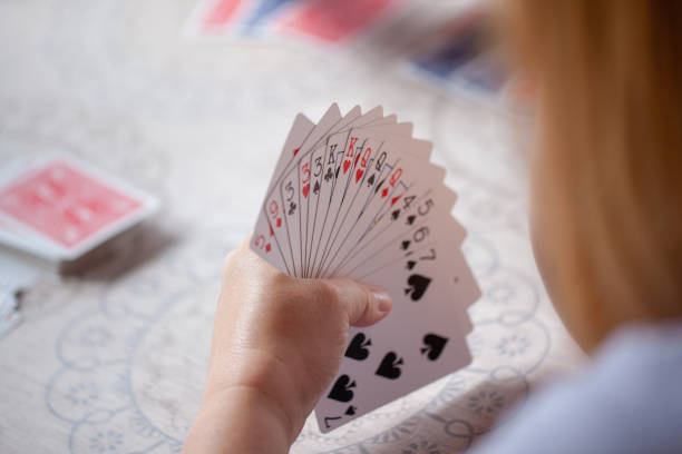istock Playing cards and enjoying in free time 1089410950