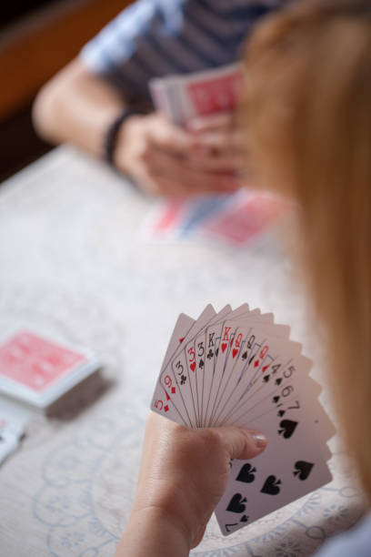 istock Playing cards and enjoying in free time 1089411482