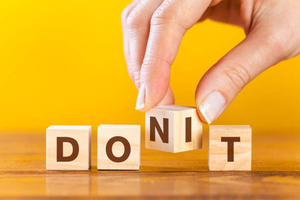 istock Hand flipping cubes, changing the word 