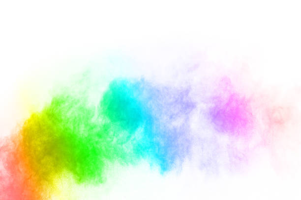 istock abstract powder splatted background. Colorful powder explosion on white background. Colored cloud. Colorful dust explode. Paint Holi. 1089414454