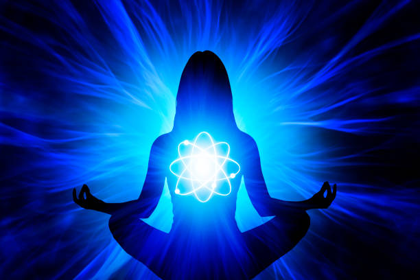 istock Women in lotus position yoga 1089414982