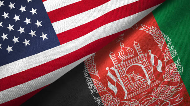 Afghanistan and United States two flags together realations textile cloth fabric texture Afghanistan and United States flags together realtions textile cloth fabric texture diplomacy photos stock pictures, royalty-free photos & images
