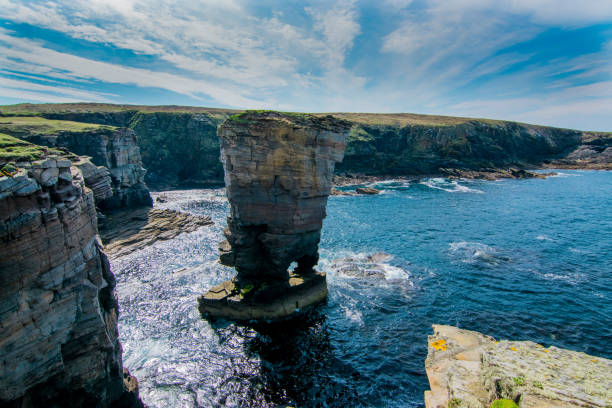 Yesnaby Cliffs Orkney Coast line of Orkney Scotland orkney islands stock pictures, royalty-free photos & images