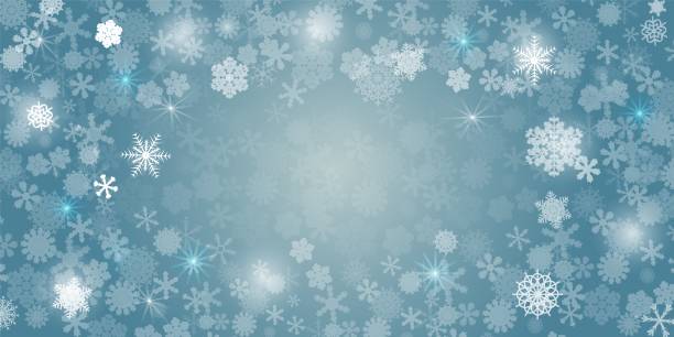 istock Abstract background. A lot of different shining snowflakes. 1089424802