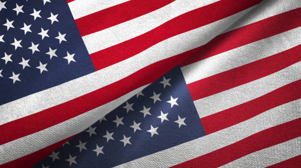 istock United States two flags together realations textile cloth fabric texture 1089425314