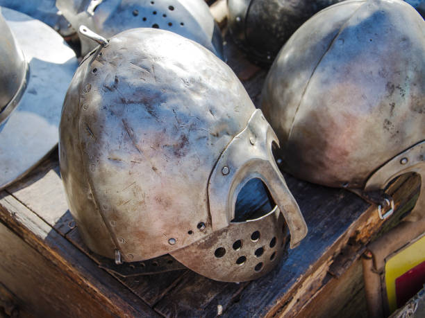 istock a lot old knight slam lie on a wooden bench 1089453050