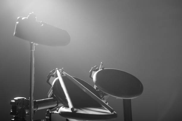 istock Drum sticks are on the electronic drum. Theme music. 1089454920