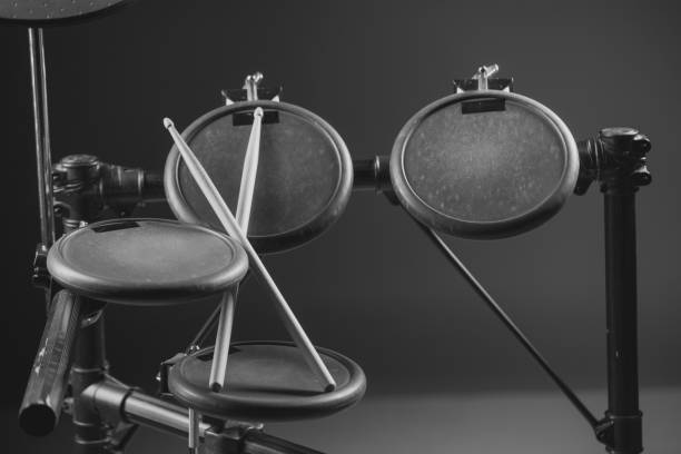 istock Drum sticks are on the electronic drum. Theme music. 1089454992