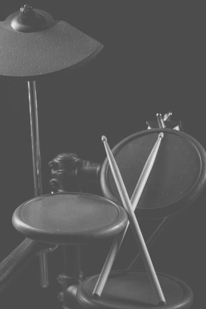 istock Drum sticks are on the electronic drum. Theme music. 1089455002