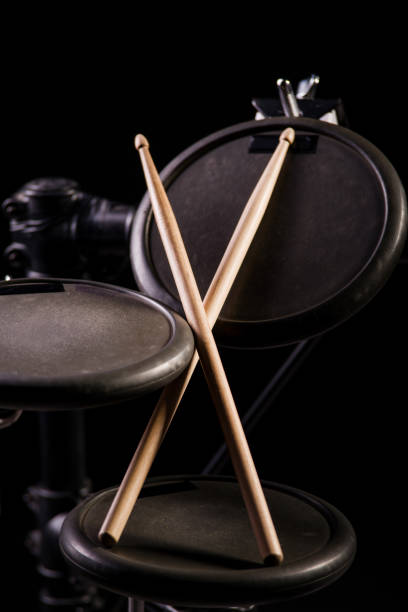 istock Drum sticks are on the electronic drum. Theme music. 1089455020