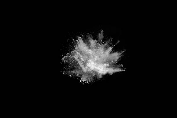 istock White powder explosion on black background. Colored cloud. Colorful dust explode. Paint Holi. 1089457216