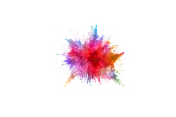istock abstract powder splatted background. Colorful powder explosion on white background. Colored cloud. Colorful dust explode. Paint Holi. 1089457832
