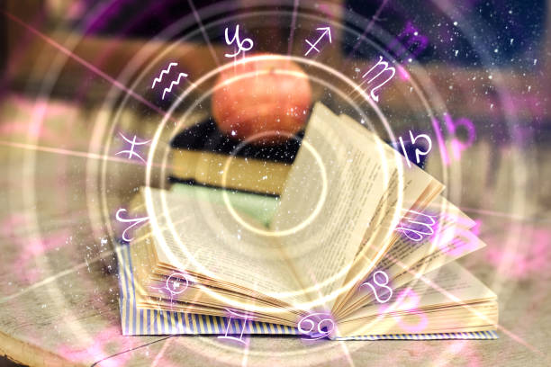 istock Abstract book with zodiac wheel 1089457862