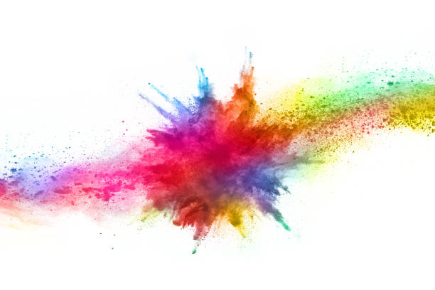 istock abstract powder splatted background. Colorful powder explosion on white background. Colored cloud. Colorful dust explode. Paint Holi. 1089457868