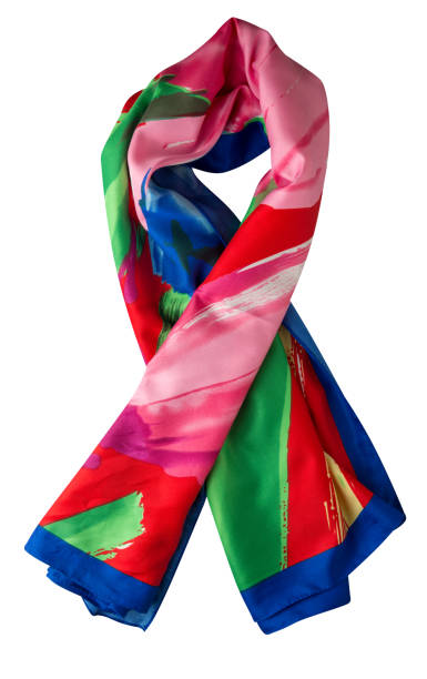 istock scarf summer. multicolored scarf. Scarf top view 1089467290