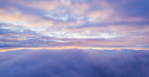 istock Beautiful sunrise cloudy sky from aerial view 1089470492