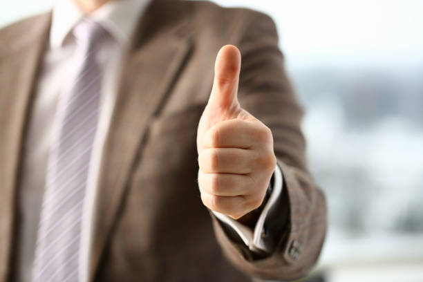 istock Male arm show OK or confirm during 1089474790