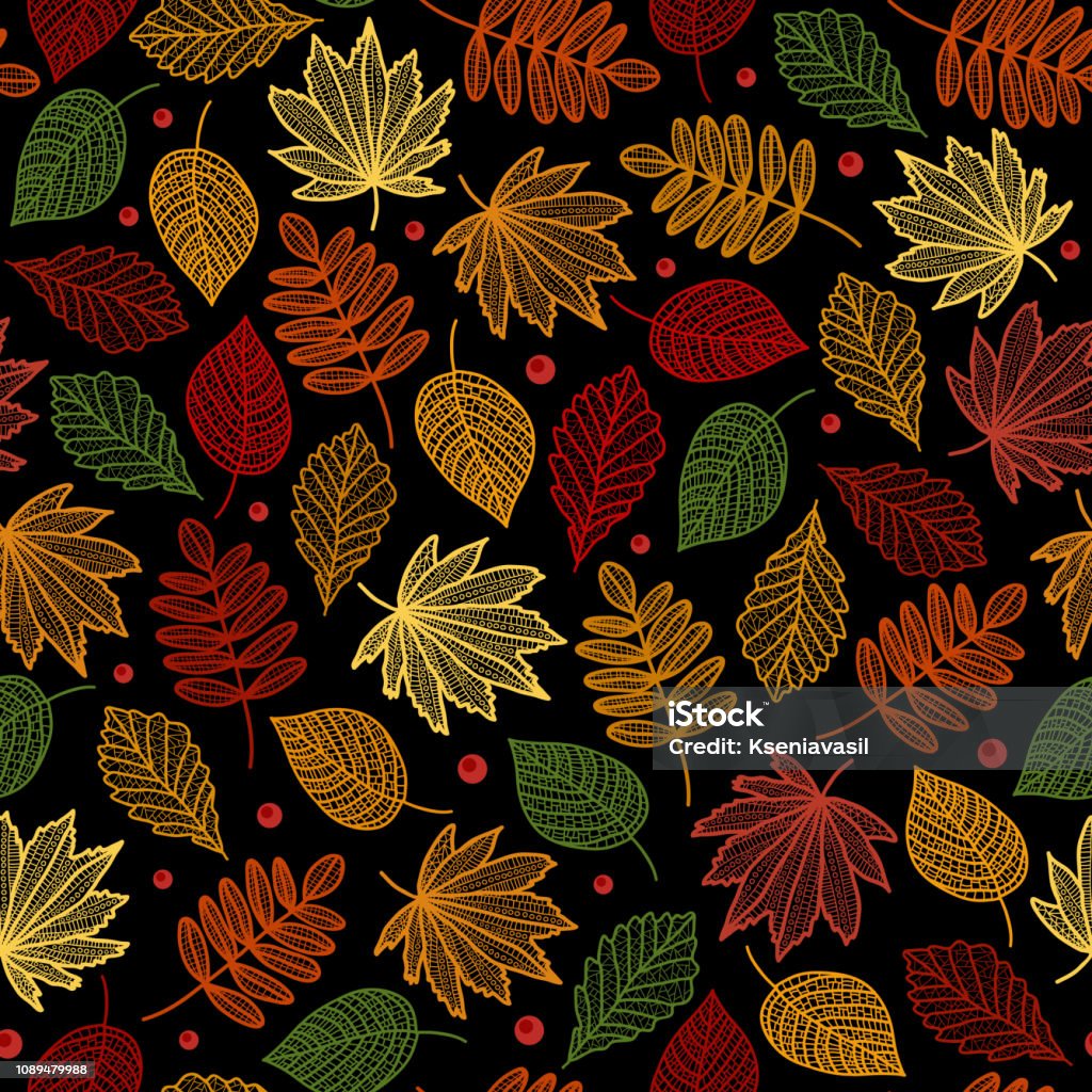 Maple Design Seamless Pattern Maple Leaf Stock Illustration - Download Image Now ...