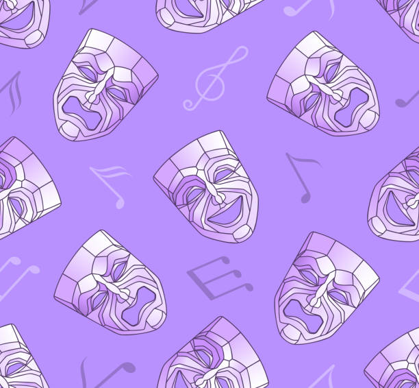 Comedy Pattern 490+ Classic Comedy Tragedy Theater Masks Stock Photos, Pictures ...