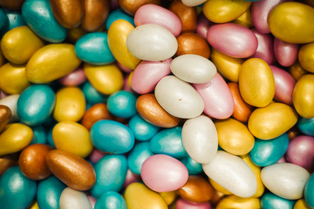 istock Glazed colorful tasty candy nuts 1089492650