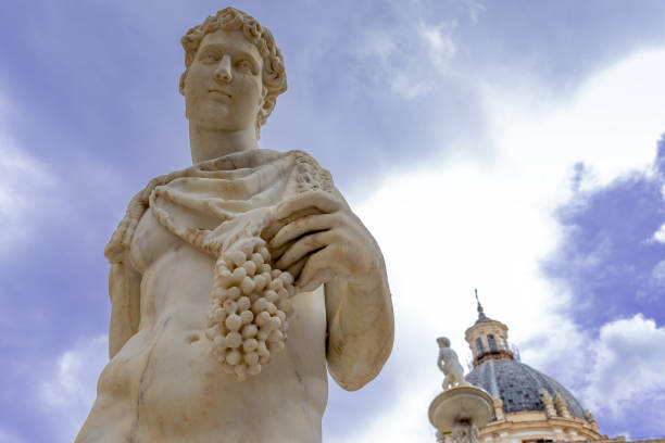 istock Dionysus Bacchus Wine statue portrait at sunny day 1089494606