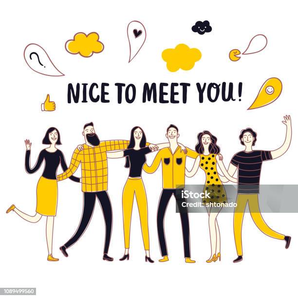 Friendship Cartoon Illustration Stock Illustration - Download Image Now - Greeting, Friendship, Teamwork