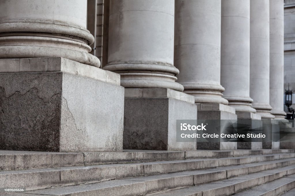 Row of columns Row of columns and stairs Stability Stock Photo