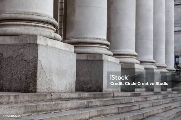 Row Of Columns Stock Photo - Download Image Now - Stability, Supreme Court, UK