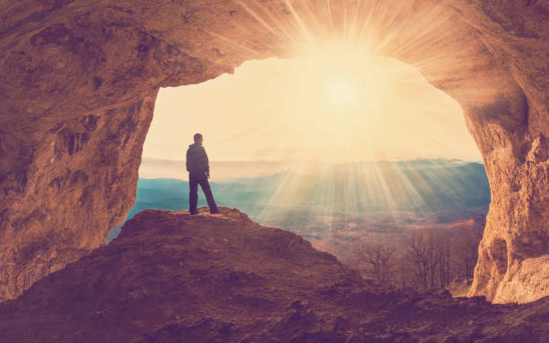 istock A man in mainsails and caves, sunset 1089505876