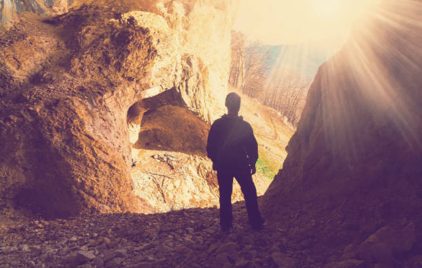 istock A man in mainsails and caves, sunset 1089505986
