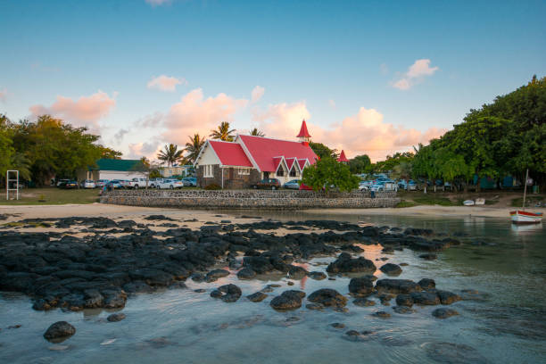 istock Famous church in Cap malheureux, Mauritius. 1089509444