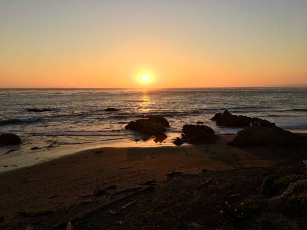 istock Sunset Over the Beautiful Cambria Beach 1089511466