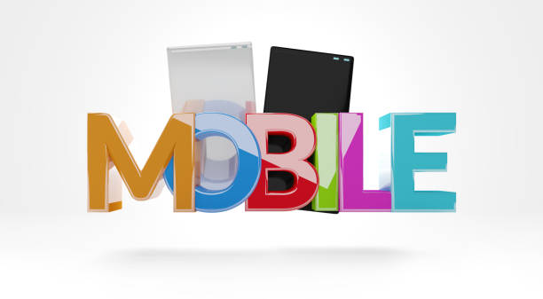 istock mobile phone 3d-illustration colorful bold letters 1089512252