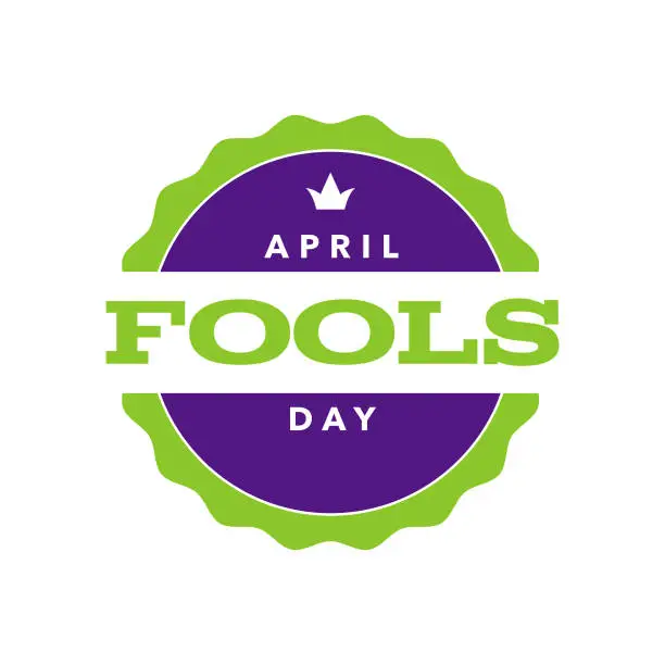 Vector illustration of April Fools Day Label