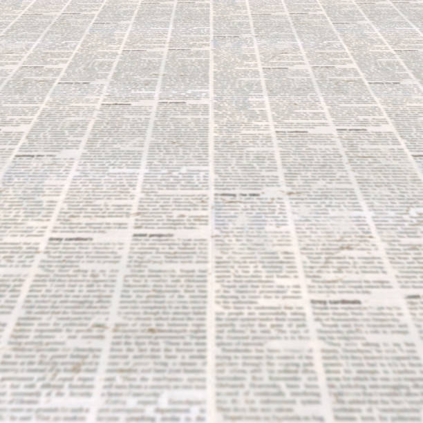 Newspaper with old vintage unreadable paper texture background