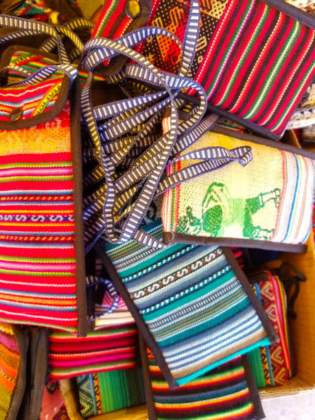 istock South America Indian woven fabrics. Colorful handmade native blankets. 1089521446