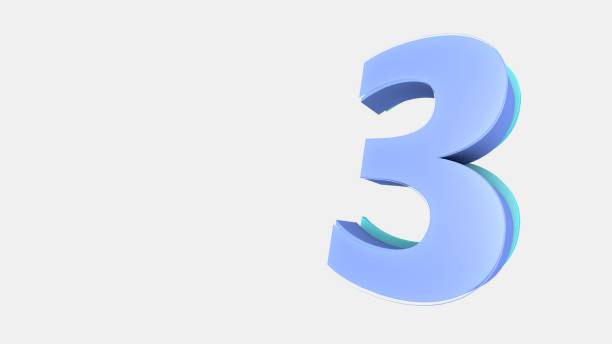 istock Number 3, Number Three - 3D Illustration Stock Image 1089527498