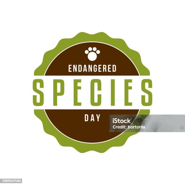 Endangered Species Day Label Stock Illustration - Download Image Now -  Animal, Animal Wildlife, Animals In The Wild - iStock