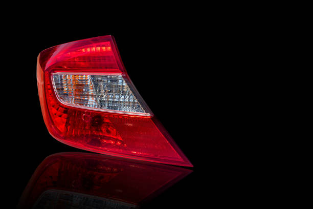 istock Red car tail lights, isolated from the white background clipping part 1089552990