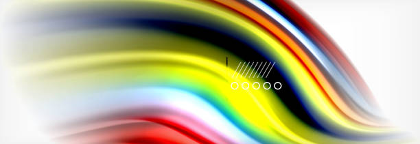 istock Abstract wave lines liquid fluid rainbow style color stripes background. Artistic illustration for presentation, app wallpaper, banner or poster 1089554282