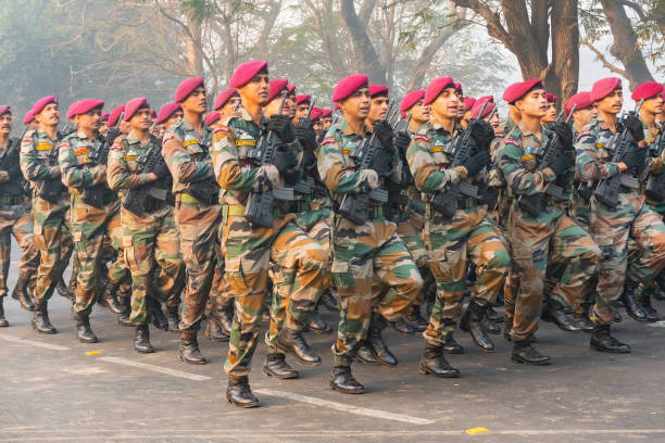Indian military force stock photo