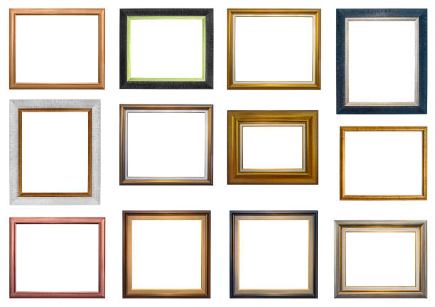 verzameling van geïsoleerde frames - muur fotos stockfoto's en -beelden