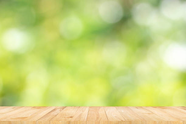 istock table display product and natural green  blurlight background 1089569114