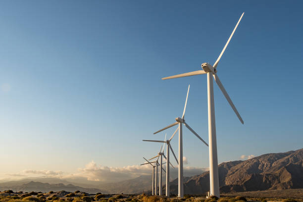 Palm Springs, California, Renewable Energy Wind Farm stock photo