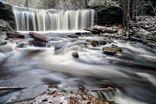 Waterfalls in Ricketts Glen of PA