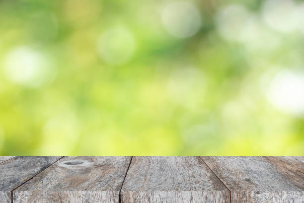 istock table display product and natural green  blurlight background 1089571010