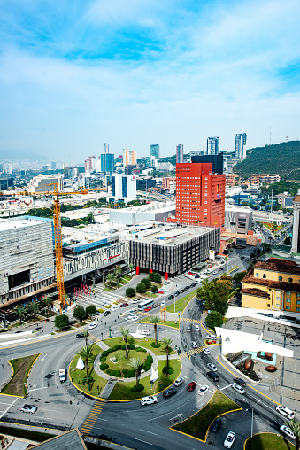 Buildings view in Monterrey , Mexico. Valle Oriente.