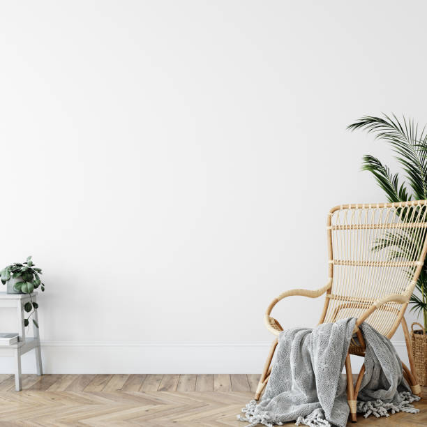 istock Living room interior. Wall mockup. Wall art. 3d rendering, 3d illustration. 1089581796