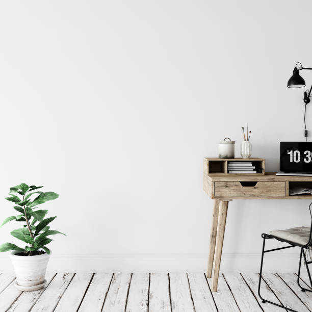 istock Living room interior. Wall mockup. Wall art. 3d rendering, 3d illustration. 1089581806